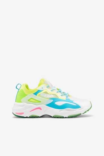 Fila Femme Ray Tracer Lite 743 Saftey Jaune / Vert Gecko / Bleu Atoll Fila France MXC-802693